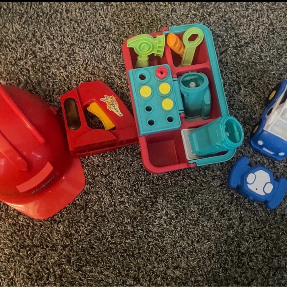 Creative Builder Kids Toy Set with Red Helmet